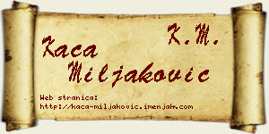 Kaća Miljaković vizit kartica